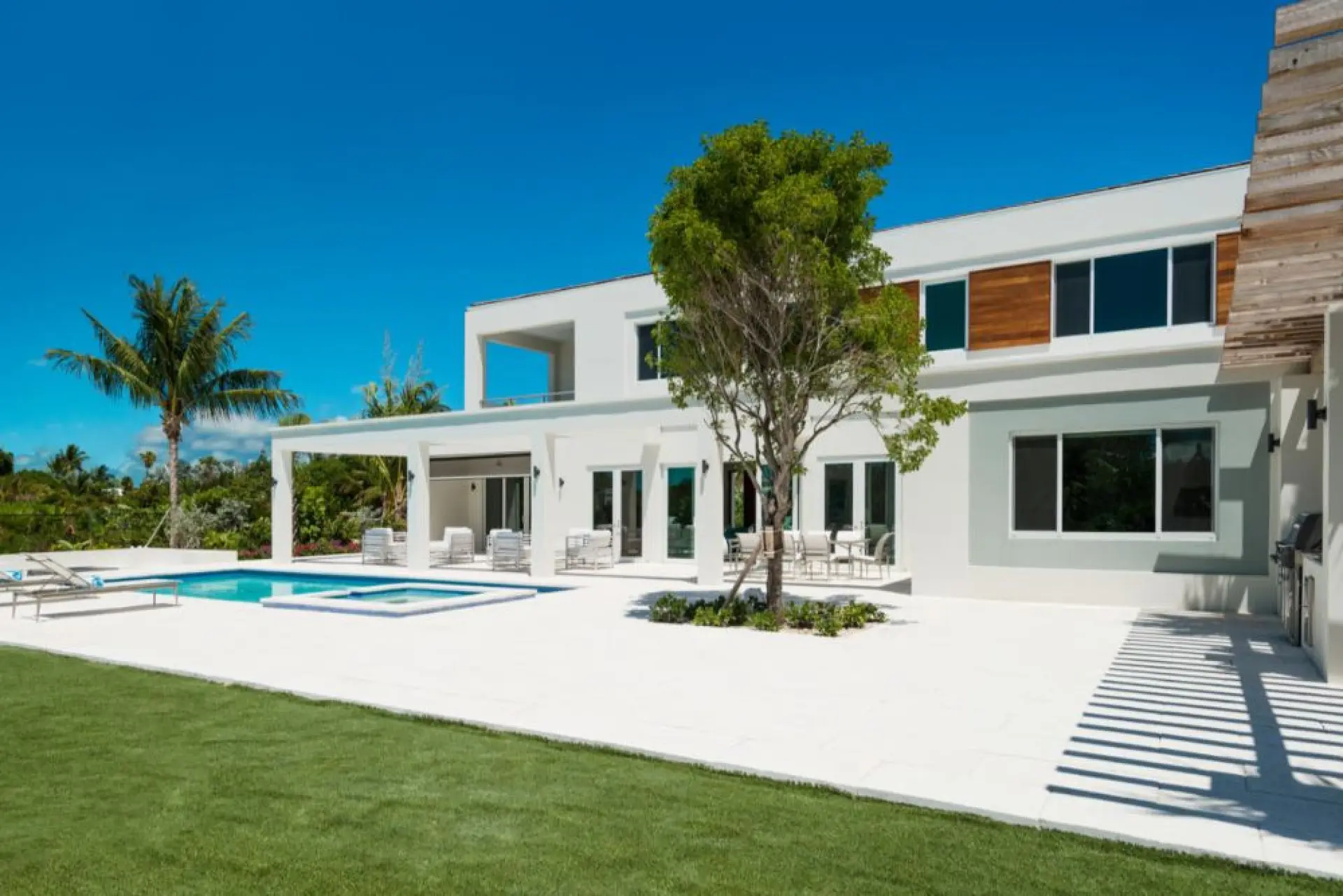 turquoise furniture accent inside a house