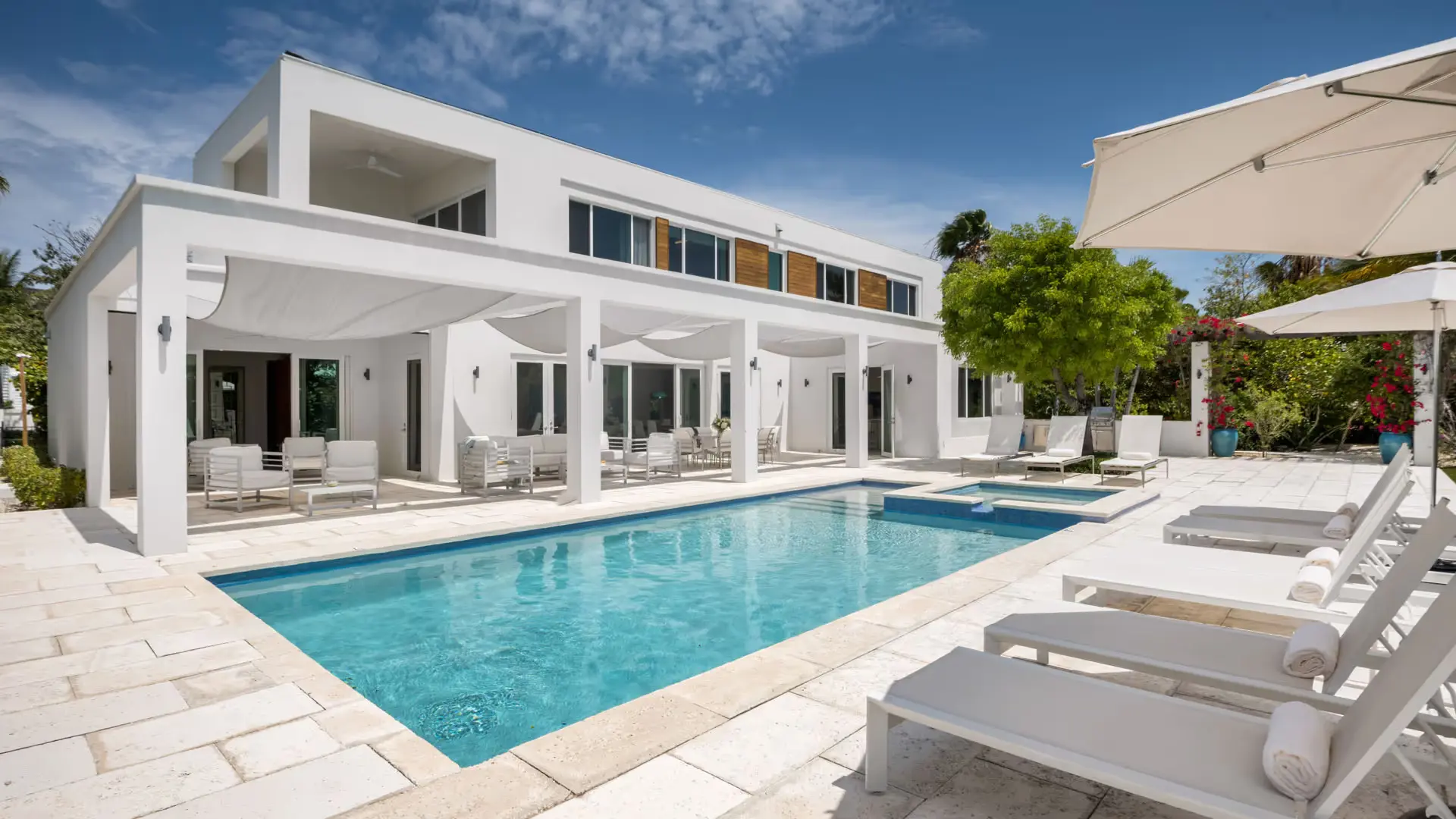 outdoor pool and firepit