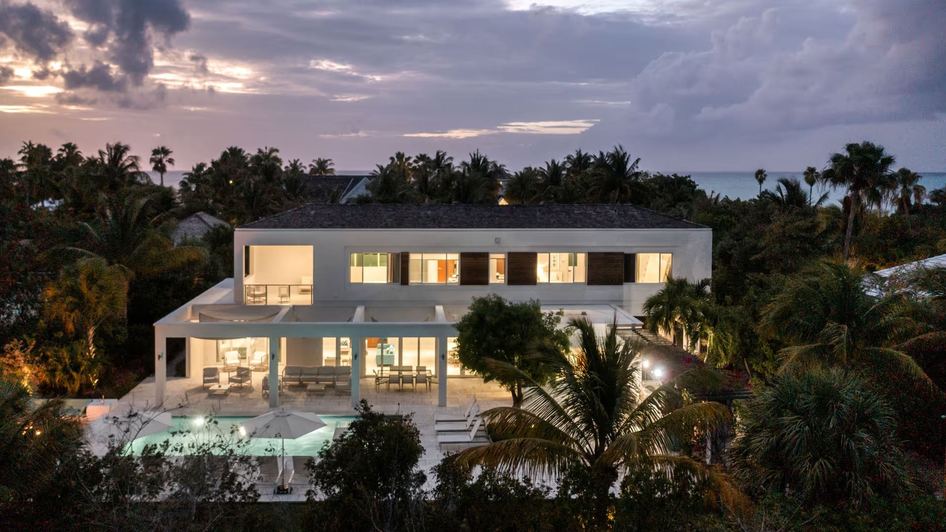outdoor pool and firepit